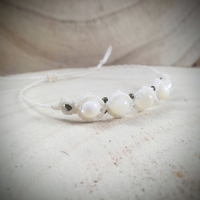 Bracelet entrelacé - Nacre