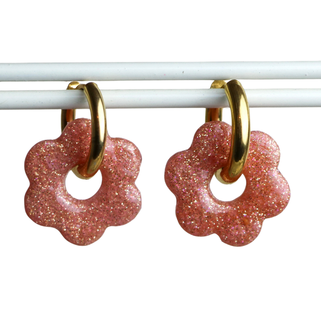 Fleurs Tala rose paillettes