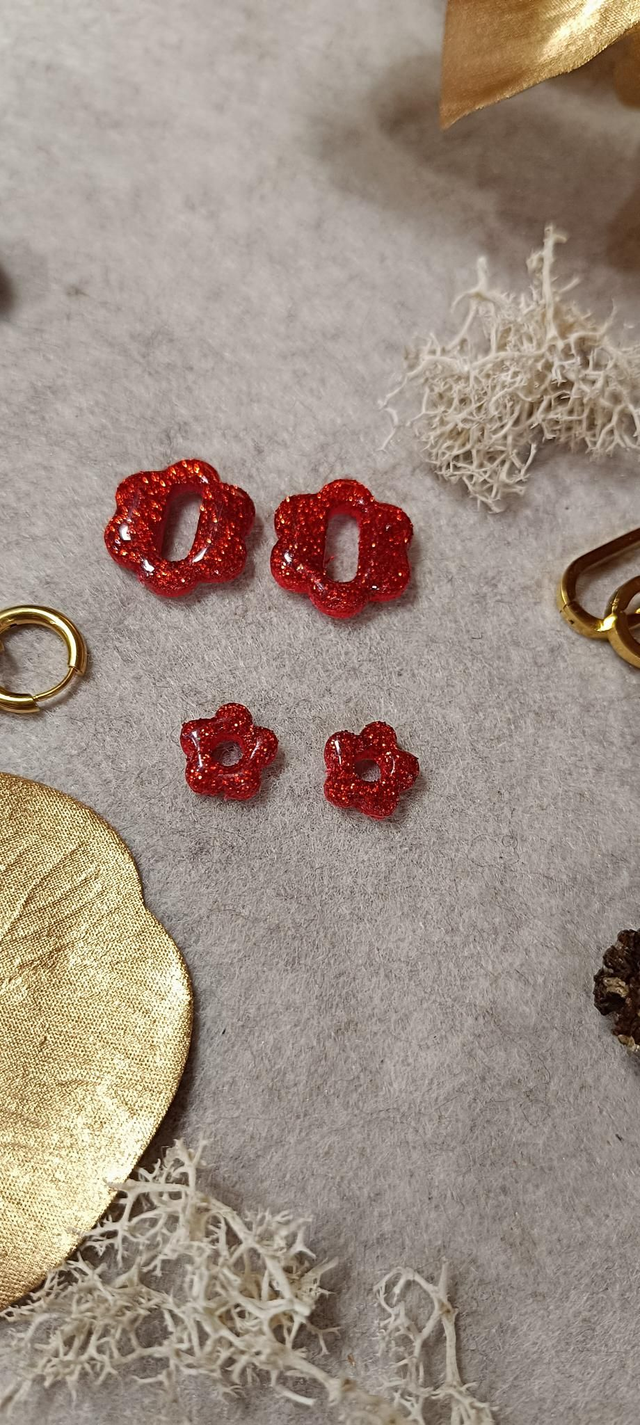 Flora rouge paillettes 