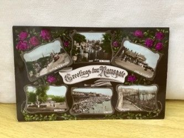 Greetings from Ramsgate, Multiview The Sands, East Cliff etc Posted 1909 unbranded Our Ref No. R6