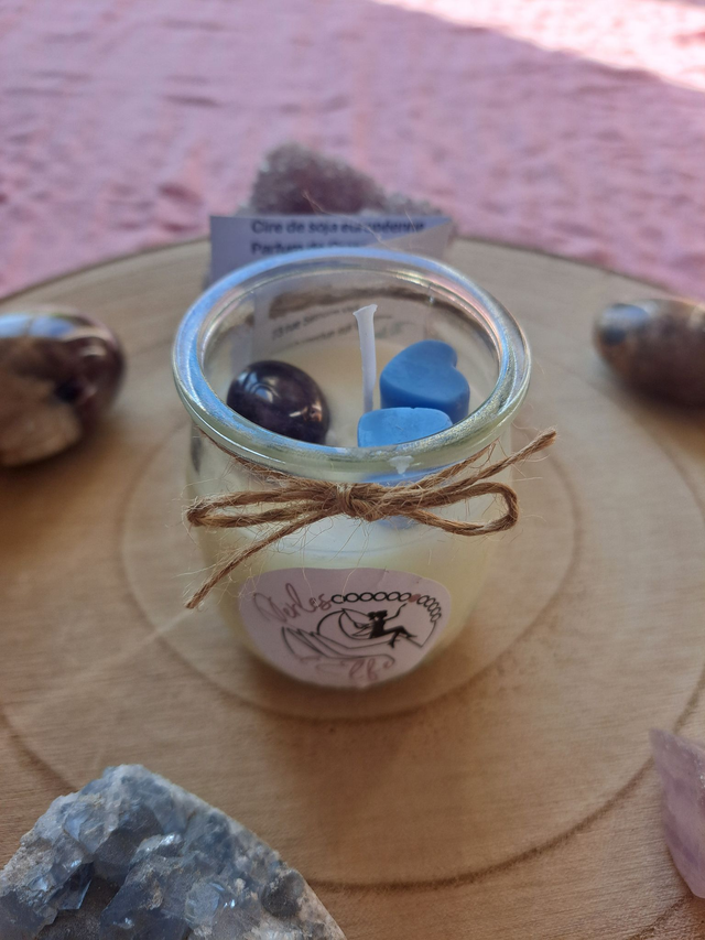 Bougie Bijoux, pierre naturelle