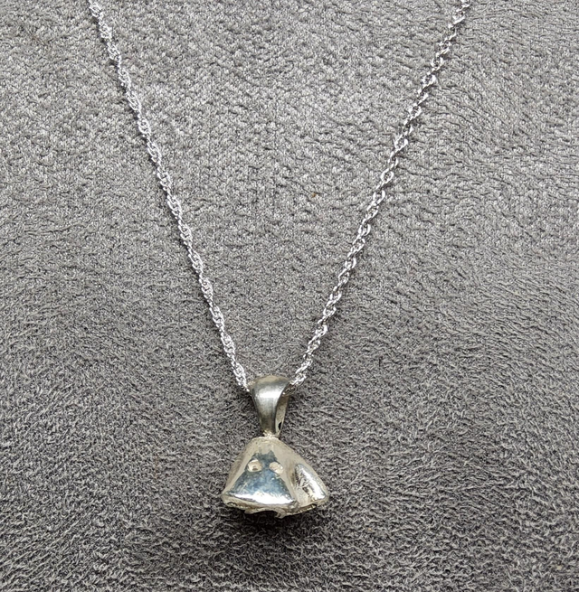 Fine silver ghost pendant