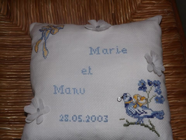 coussin mariage personnalisé