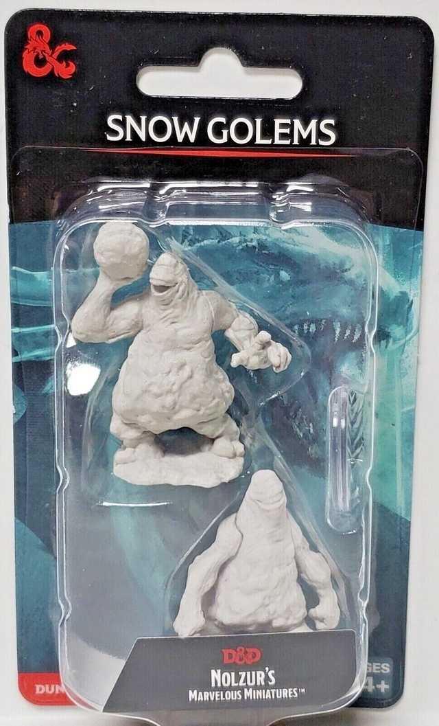 Dungeons & Dragons: Snow Golems Upainted Miniatures