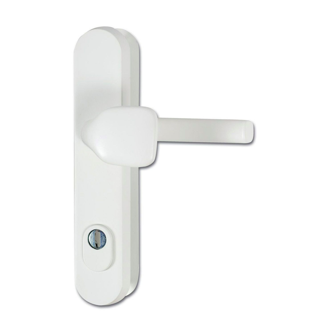 Hliníkové bezpečnostní kování - klika/koule s překrytím vložky F9016