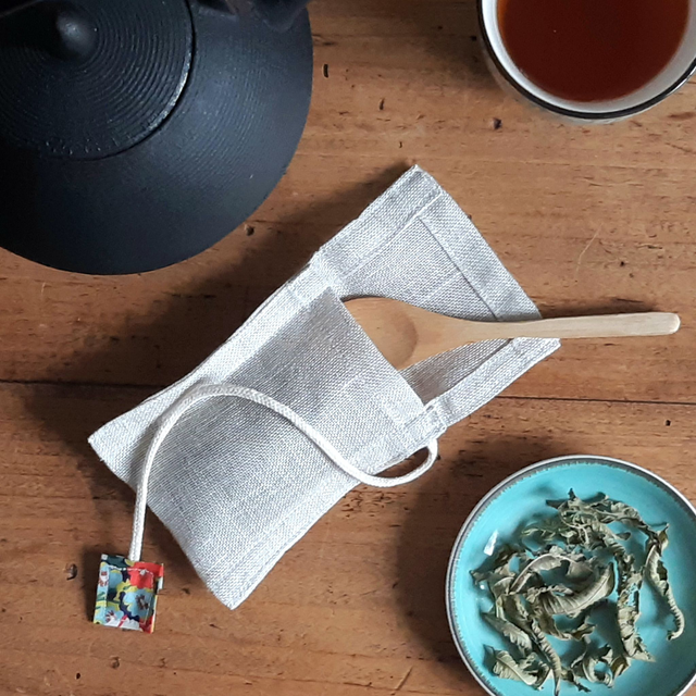 Lot de 2 filtres à thé et infusion en lin bio