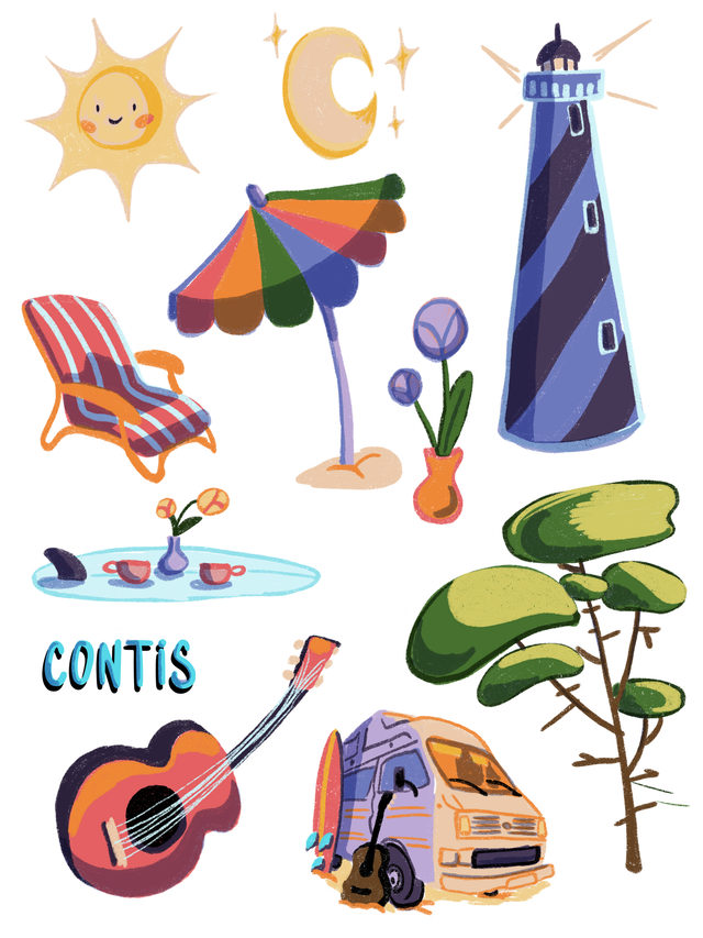Sticker sheet Vacations