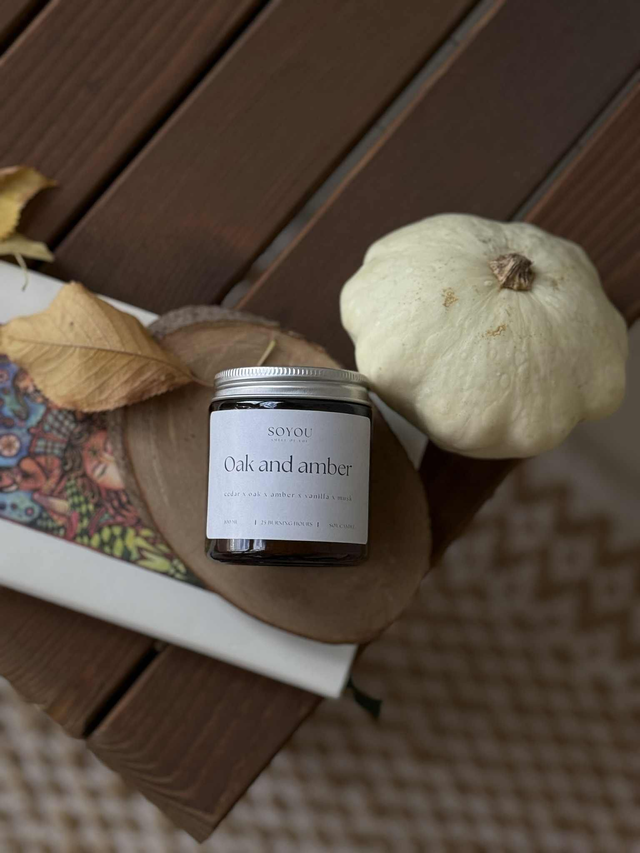 Oak and amber illatgyertya 100 ml