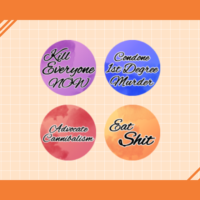 Pink Flamingos Badges