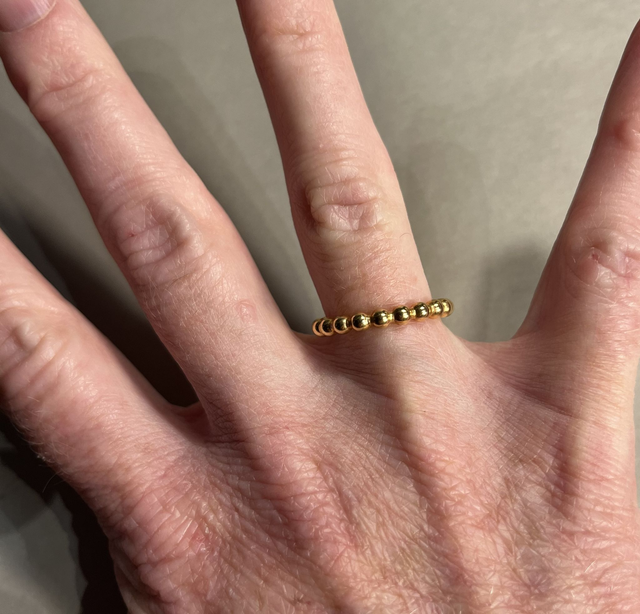 Ring DOTS dick goldplattiert