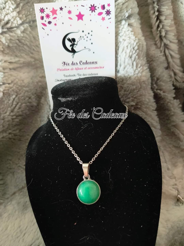 Pendentif "Little Rock" Aventurine Verte