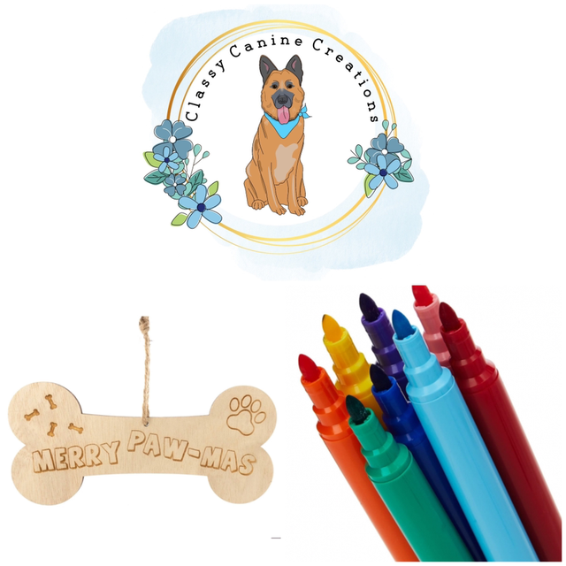 Colour me in Tree Ornament 