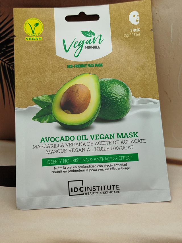Masque Végan en tissu – Huile d’Avocat.