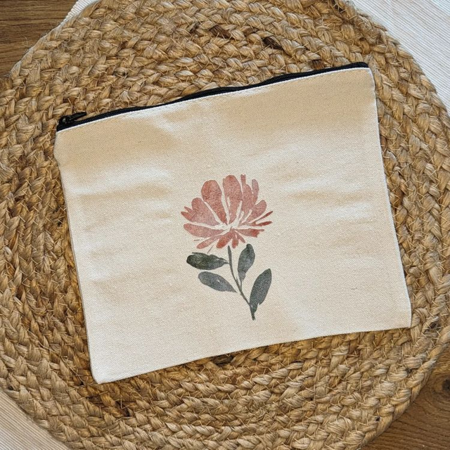 Reißverschlusstasche "Blume"