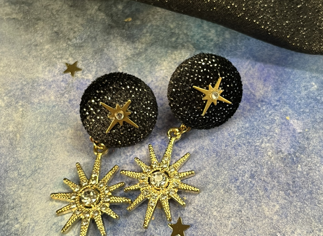 Mini Sidonie noir paillette breloque étoile