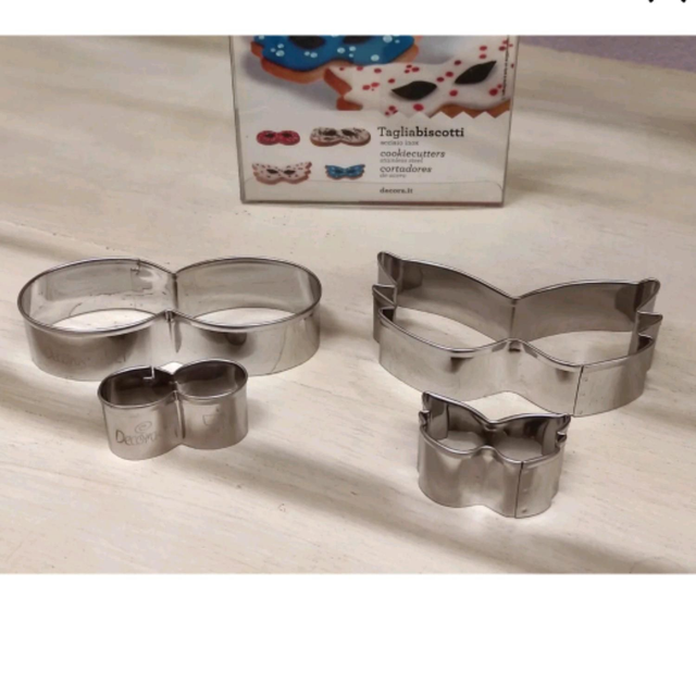 Set 4 Tagliapasta Decora Mascherine di Carnevale