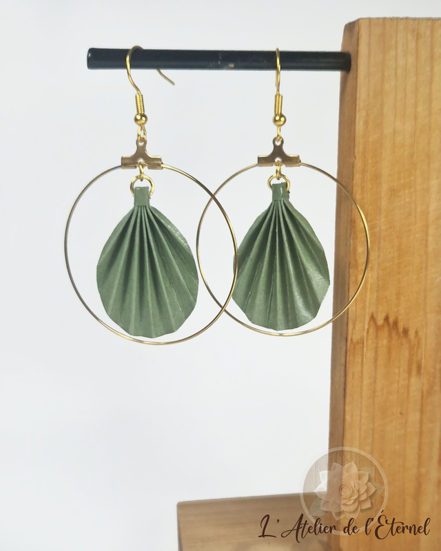 Boucles d'oreilles créoles Licuala