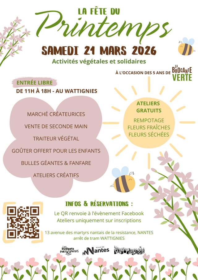 Ateliers fête du printemps de la Brocante Verte