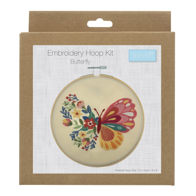 Butterfly Embroidery Kit with Hoop 