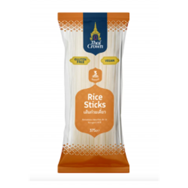 Thai Crown 3mm Rice Sticks 375g Thai Vegan Gluten Free