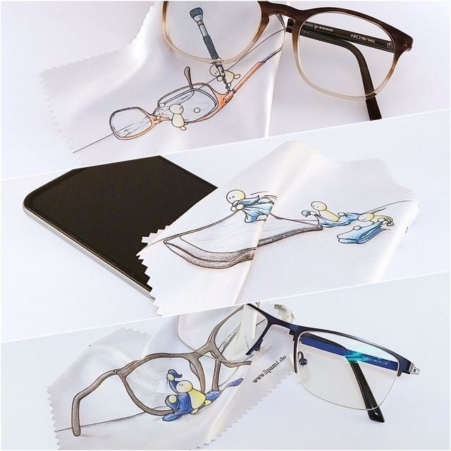 (Brillen-)putztücher Lipami® - drei verschiedene Motive