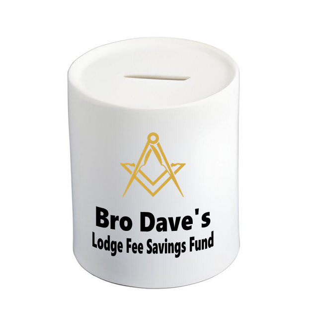 Custom White Money Box - Lodge Fee Savings Fund