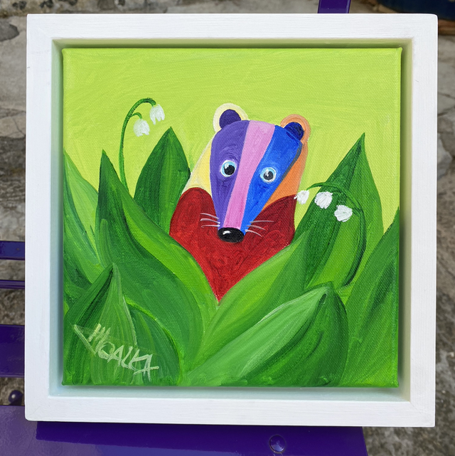 Blaireau dans les muguets 