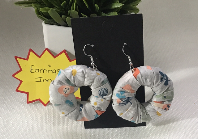 Mixed Dangling Fabric Earrings-MFE34