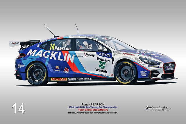 C240501 Hyundai i30 FB N Performance NGTC BTCC24 TBSM PEARSON #14