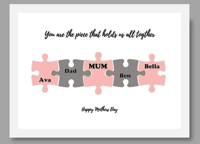 Jigsaw print A4 print &amp; frame 