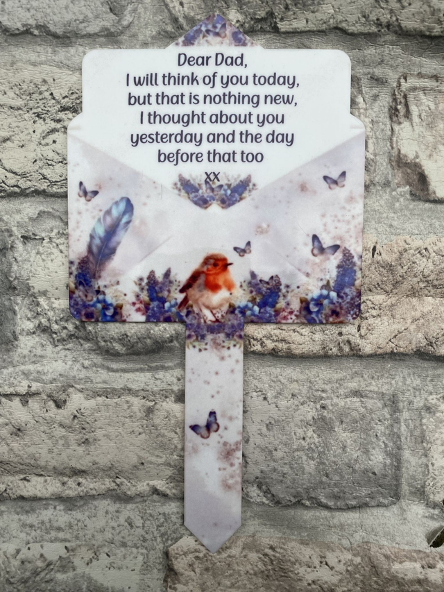 Letter to loved one grave marker 