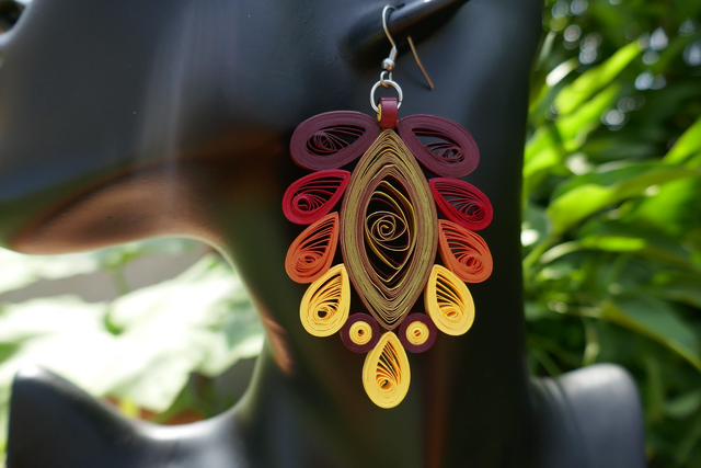 Boucles d&#039;oreilles feuille