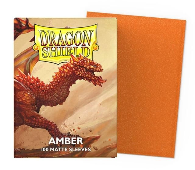 Dragon Shield Matte Amber Standard Size Card Sleeves 100ct