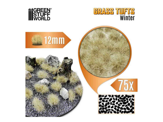 Touffes d'herbe - Tuft 12 mm - Blanc Hiver GSW 12942