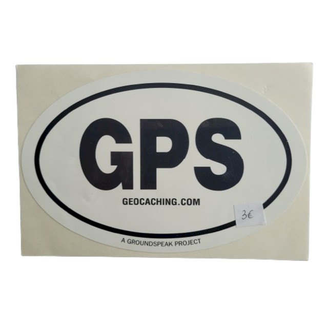Sticker oval "GPS geocaching.com"