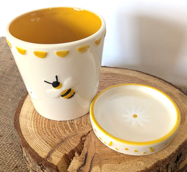 Small Bee Ceramic Planter and Tray