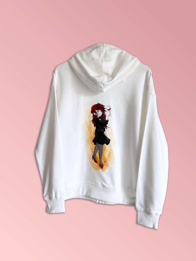 Sweat shirt zip capuche œnologue