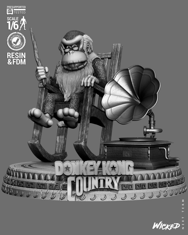 STATUE DONKEY KONG CRANKY série gaming 