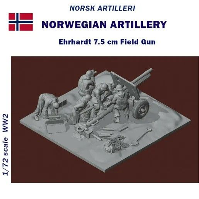 Rezpla - 1/72 Norwegian Artillery Ehrhardt 7.5cm Field Gun