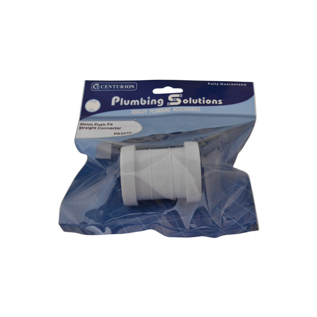 Push Fit Straight Connector, 40mm