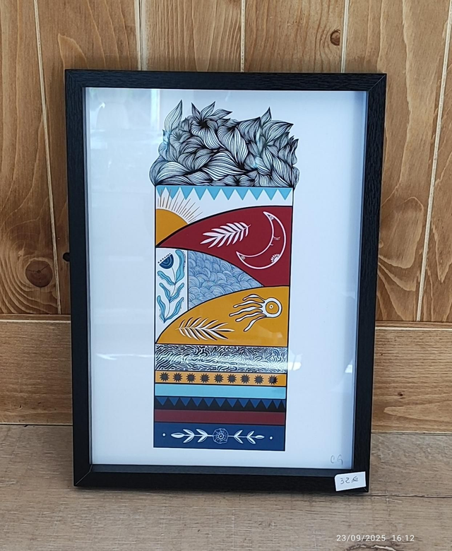 Cadre Print &quot;Totem Mystique&quot;