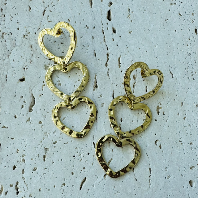 Oorbellen hartjes goud 