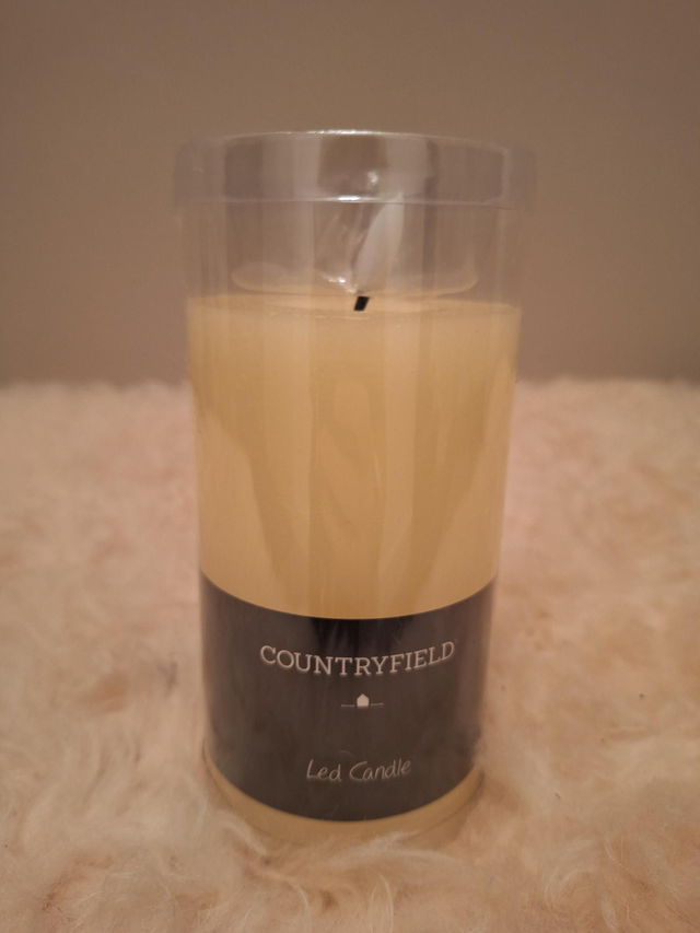  LED Stompkaars rustiek 12,5 cm Creme Countryfield