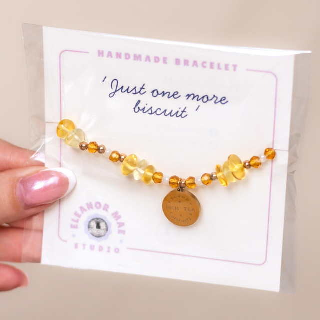'Rich Tea Biscuit' - Crystal Bracelet 