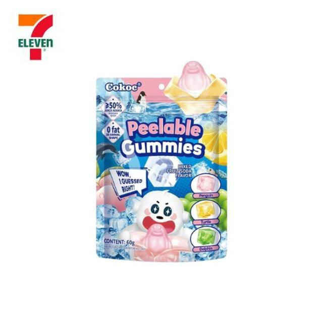Peelable Gummies Mixed Fruit Soda 60g