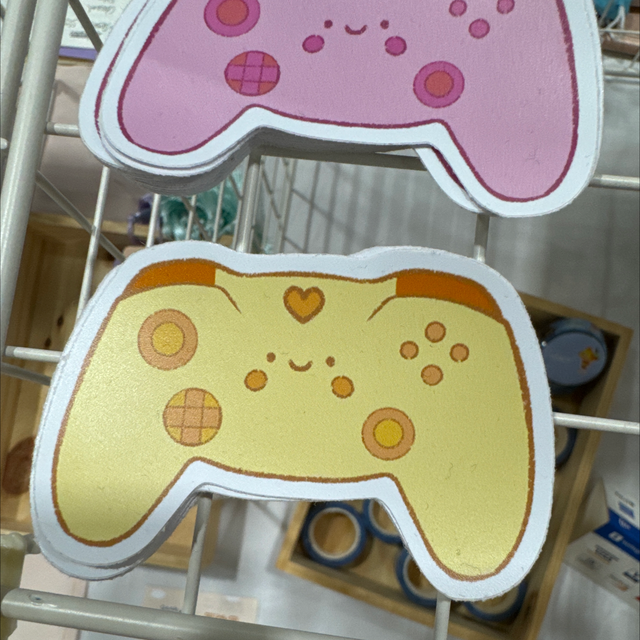 Cute Gamer Console Yellow Xbox Controller Vinyl Stickers
