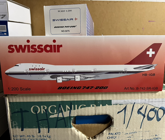 1:200 Swissair Jumbo B747-200 HB-IGB Inflight200