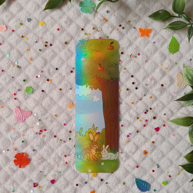 The bunny and the hare handmade bookmarks