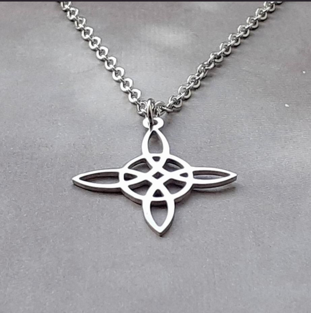 Steel Witch's Knot Necklace