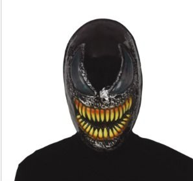 HALLOWEEN ,    1148 MASCHERA NERA EROE IN PVC